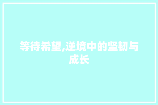 等待希望,逆境中的坚韧与成长