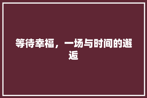 等待幸福，一场与时间的邂逅