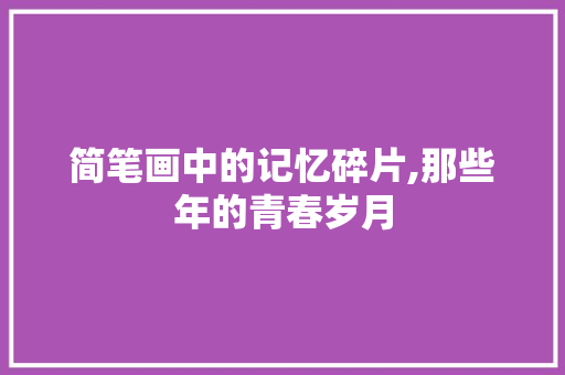 简笔画中的记忆碎片,那些年的青春岁月