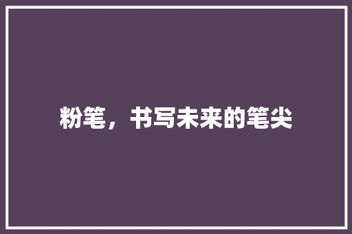 粉笔，书写未来的笔尖