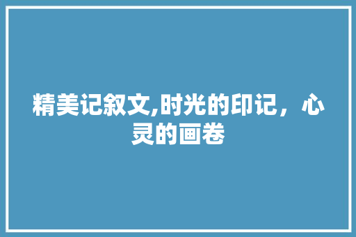 精美记叙文,时光的印记，心灵的画卷