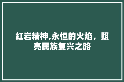 红岩精神,永恒的火焰，照亮民族复兴之路