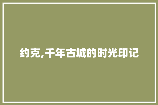 约克,千年古城的时光印记