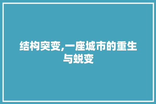 结构突变,一座城市的重生与蜕变