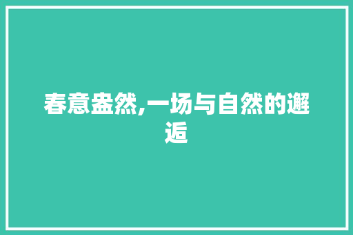 春意盎然,一场与自然的邂逅