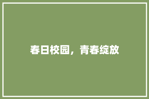 春日校园，青春绽放