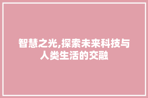 智慧之光,探索未来科技与人类生活的交融