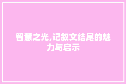 智慧之光,记叙文结尾的魅力与启示