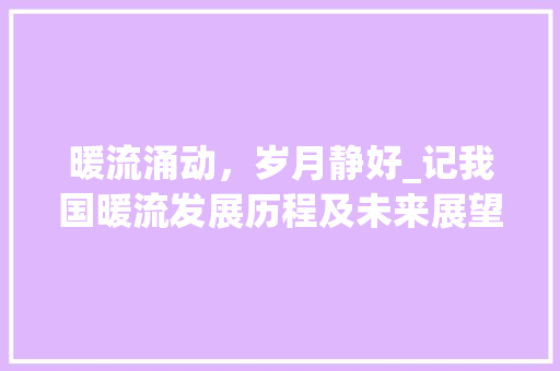 暖流涌动，岁月静好_记我国暖流发展历程及未来展望