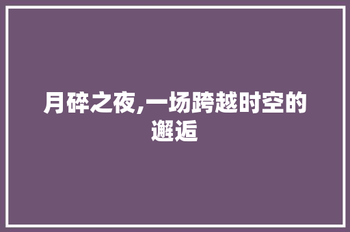 月碎之夜,一场跨越时空的邂逅