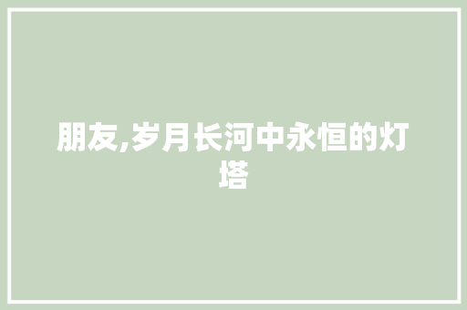 朋友,岁月长河中永恒的灯塔