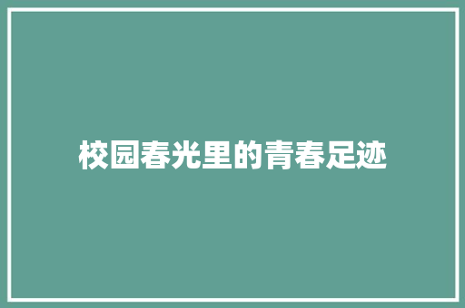 校园春光里的青春足迹