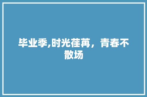 毕业季,时光荏苒，青春不散场