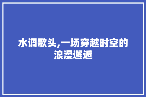 水调歌头,一场穿越时空的浪漫邂逅