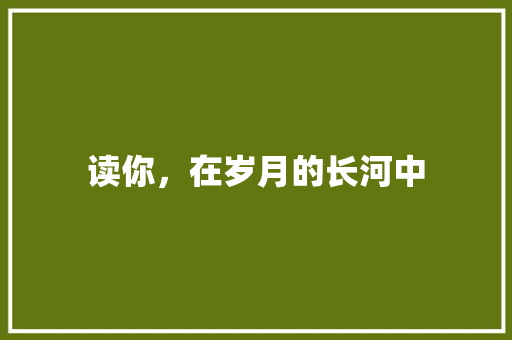 读你，在岁月的长河中