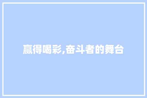 赢得喝彩,奋斗者的舞台 综述范文