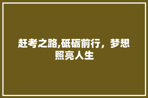 赶考之路,砥砺前行，梦想照亮人生 求职信范文