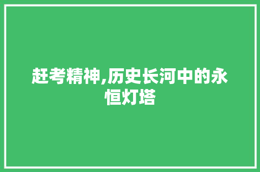 赶考精神,历史长河中的永恒灯塔 职场范文