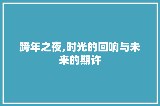 跨年之夜,时光的回响与未来的期许