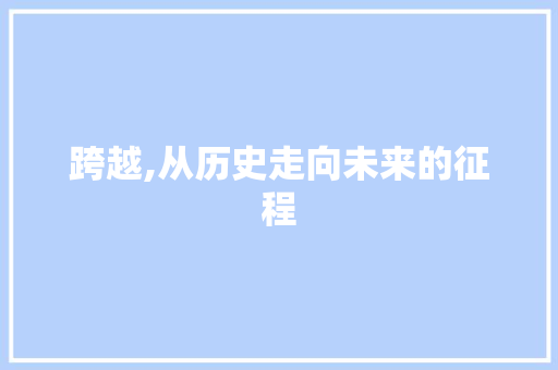 跨越,从历史走向未来的征程 商务邮件范文