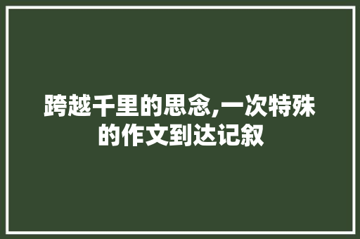 跨越千里的思念,一次特殊的作文到达记叙 会议纪要范文