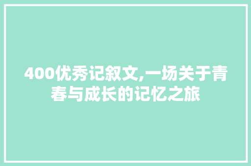 400优秀记叙文,一场关于青春与成长的记忆之旅