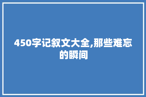 450字记叙文大全,那些难忘的瞬间