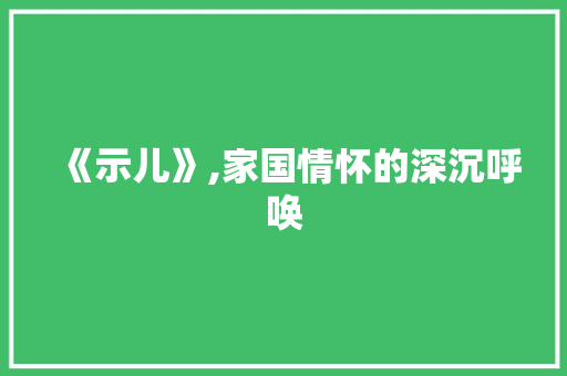 《示儿》,家国情怀的深沉呼唤