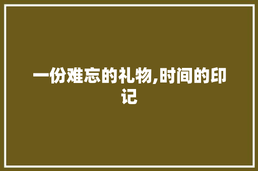 一份难忘的礼物,时间的印记