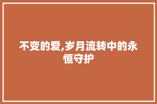 不变的爱,岁月流转中的永恒守护