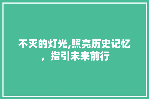 不灭的灯光,照亮历史记忆，指引未来前行