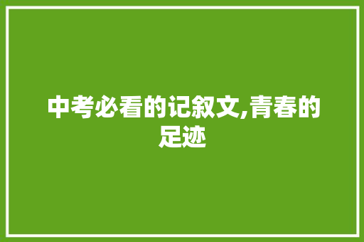 中考必看的记叙文,青春的足迹