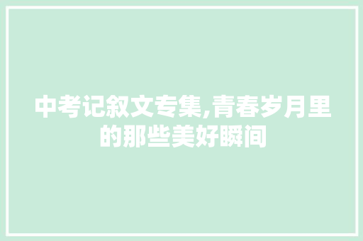 中考记叙文专集,青春岁月里的那些美好瞬间