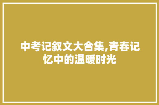 中考记叙文大合集,青春记忆中的温暖时光