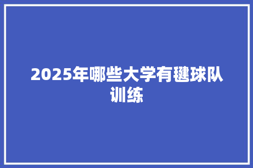 2025年哪些大学有毽球队训练 未命名