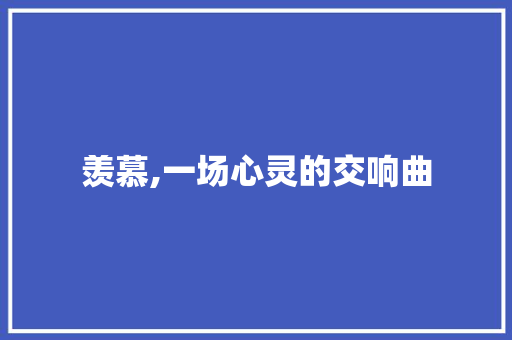 羡慕,一场心灵的交响曲