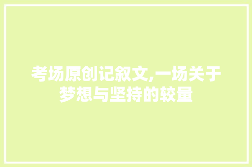 考场原创记叙文,一场关于梦想与坚持的较量