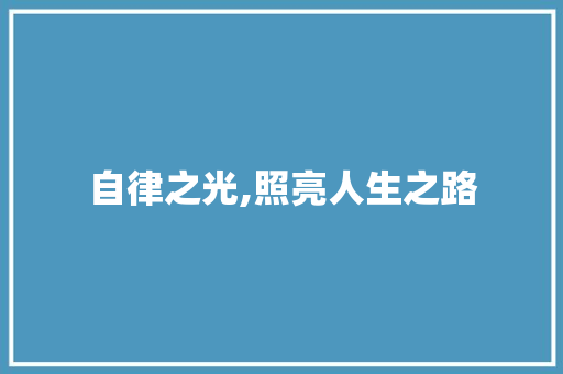 自律之光,照亮人生之路