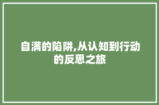 自满的陷阱,从认知到行动的反思之旅 申请书范文