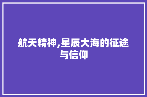 航天精神,星辰大海的征途与信仰