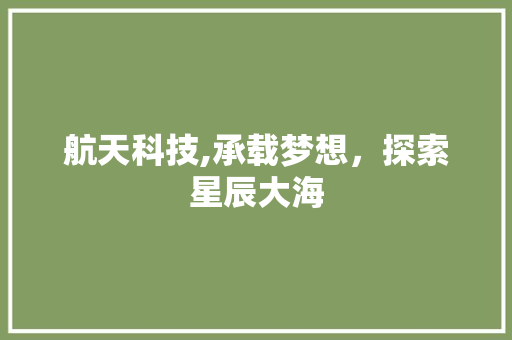 航天科技,承载梦想，探索星辰大海