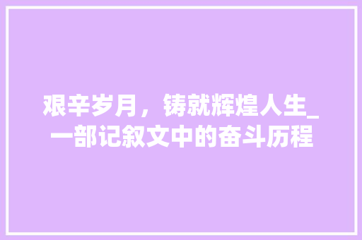 艰辛岁月，铸就辉煌人生_一部记叙文中的奋斗历程