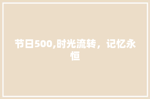 节日500,时光流转，记忆永恒