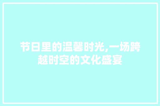 节日里的温馨时光,一场跨越时空的文化盛宴