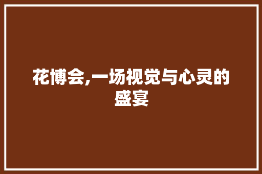 花博会,一场视觉与心灵的盛宴