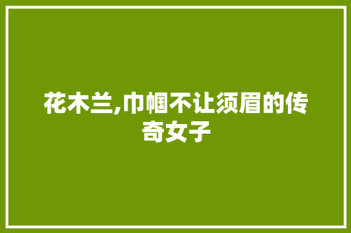 花木兰,巾帼不让须眉的传奇女子