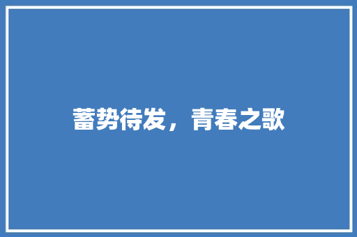 蓄势待发，青春之歌