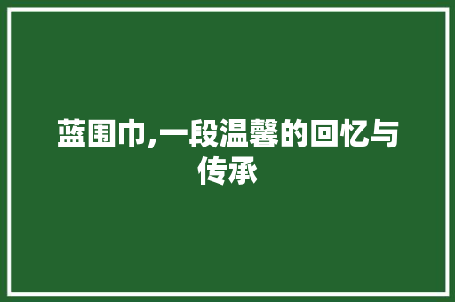 蓝围巾,一段温馨的回忆与传承