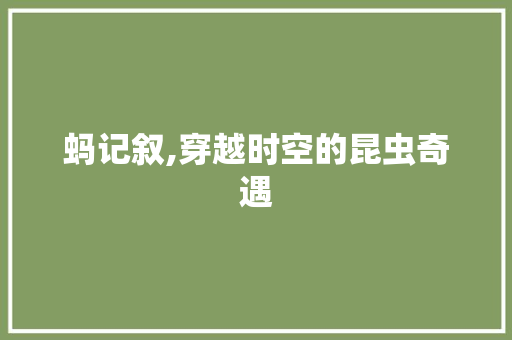 蚂记叙,穿越时空的昆虫奇遇