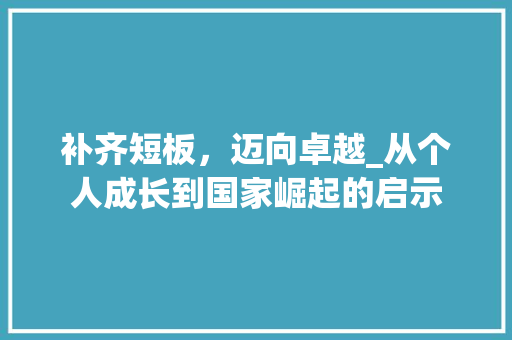 补齐短板，迈向卓越_从个人成长到国家崛起的启示